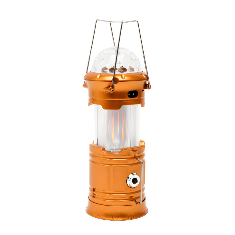 XF 5858 Magic Cool Multi Functional Rechargeable Camping Lantern With LED Stage Lighting and USB Output Flashlight
