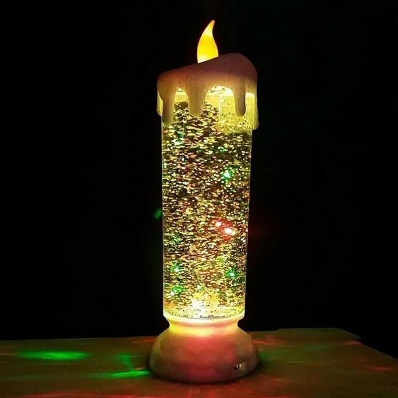 LED Water Glitter Candle Color Changing Rechargeable Waterproof Stick Candle