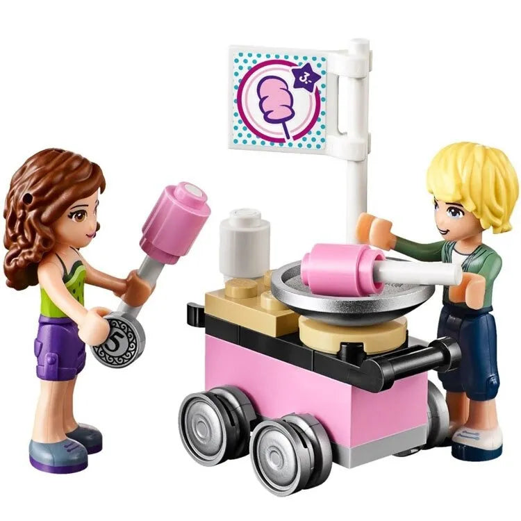 424 Piece Building Blocks Amusement Park Bumper Cars Set for Kids