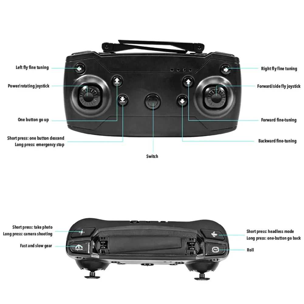 D80WG Foldable Drone with 4K HD Camera WiFi RC Quadcopter for Kids and Beginners