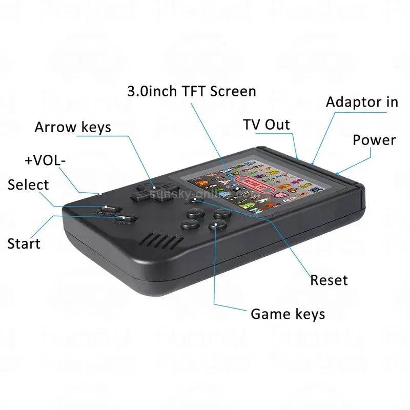 Retro FC 168 In 1 Video Handheld Gaming Console with 3.0 Inch IPS Screen - Al-Raheem Imports