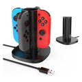 4 In 1 Joy-Con Charging Dock Station for Nintendo Switch with LED Indicators & USB Cable - Al-Raheem Imports