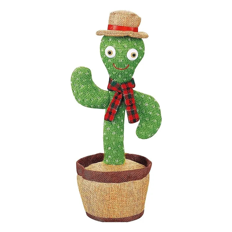 Electronic Rechargeable Dancing Cactus Toy with Singing and LED Lights