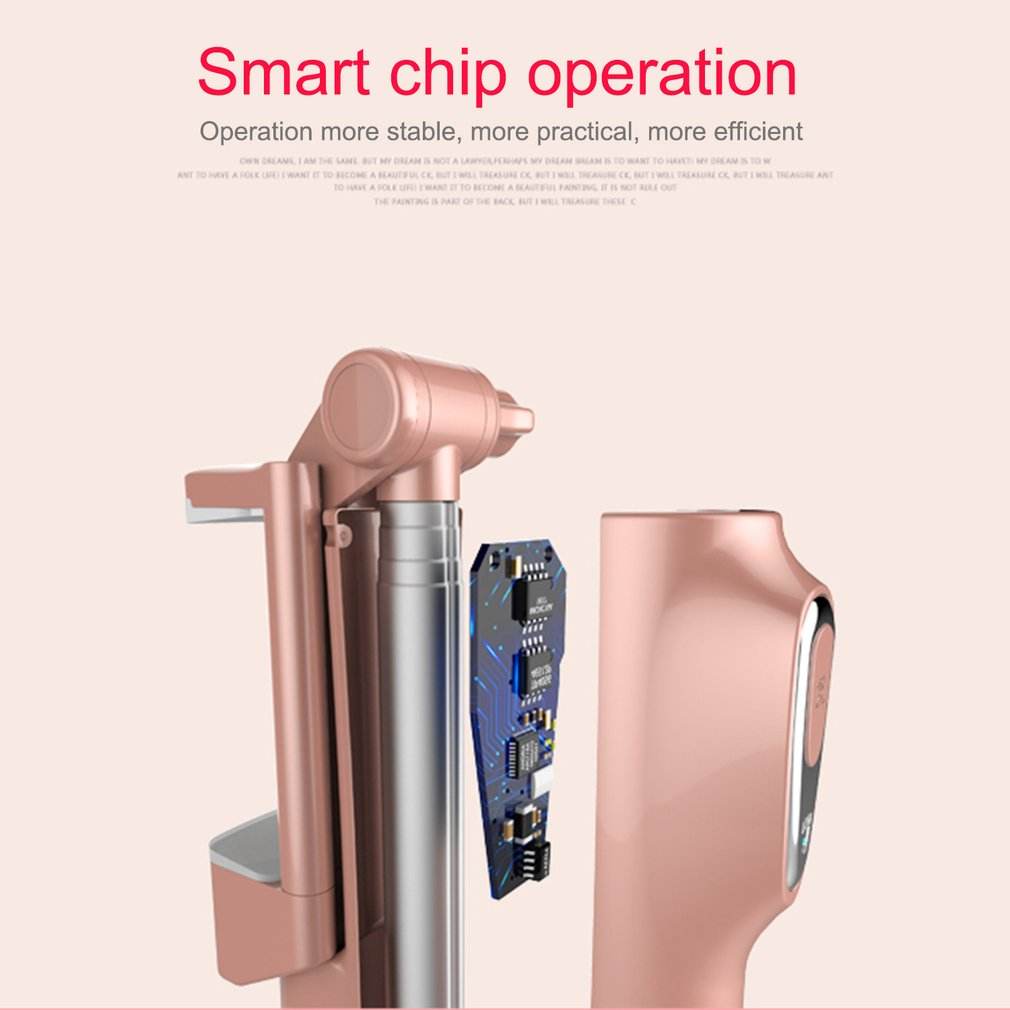 Selfie Stick Monopod Wireless Remote Control Rose Gold for Smartphones Compatible with iOS and Android - Al-Raheem Imports