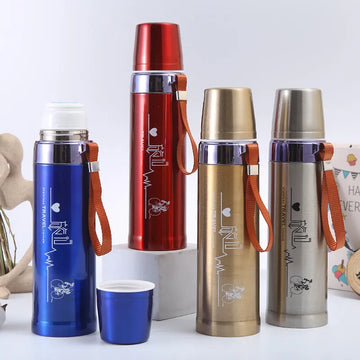 800ml Stylish Double Layer Stainless Steel Thermos Vacuum Insulated Bottle Leakproof