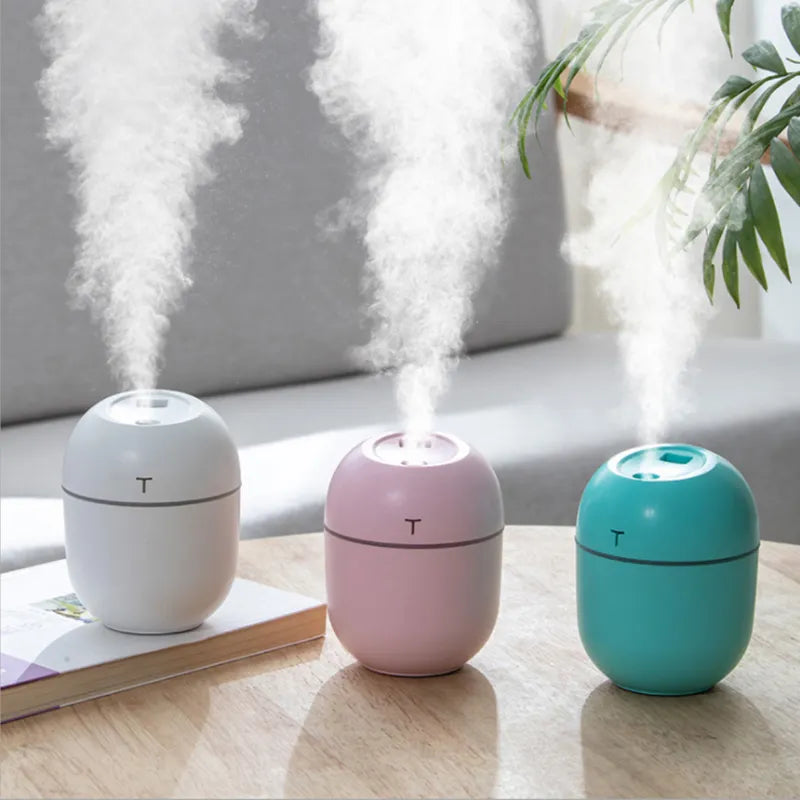 200ml Mini Portable USB Rechargeable Humidifier with LED Night Light 5-10H Spray