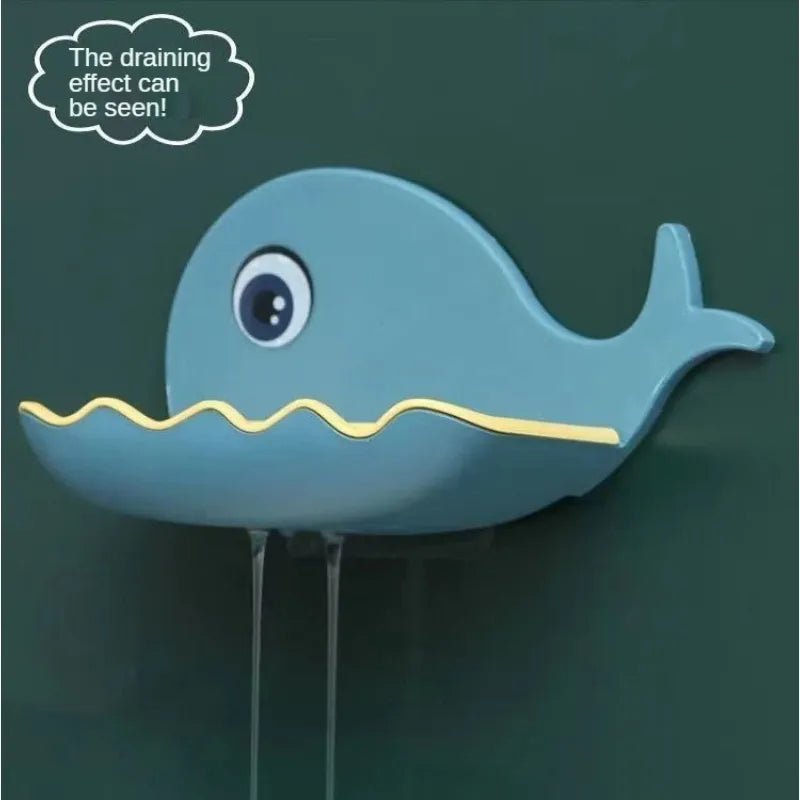 Pack of 3 Fish Shaped Double Layer Adhesive Waterproof Soap Bar Holder Stand Rack for Bathroom Shower and Kitchen Walls with Self Draining Design