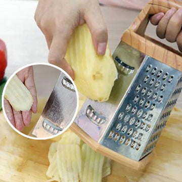 6 Sided Stainless Steel Multi Purpose Box Grater for Cheese Vegetables Fruits