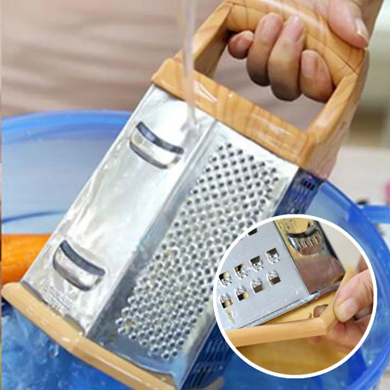 6 Sided Stainless Steel Multi Purpose Box Grater for Cheese Vegetables Fruits