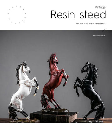 Horse Sculpture Animal Statue European Modern Art Home Decoration Figurine