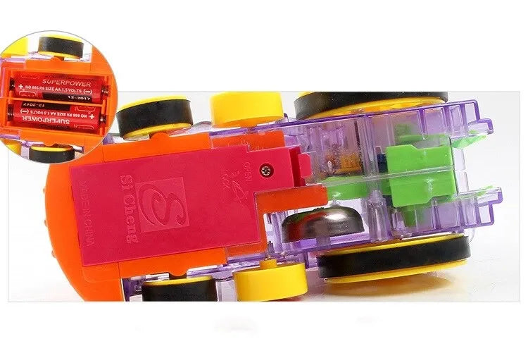 Kids Domino Train Car Set with Sound, Light, and Automatic Laying Domino Blocks Game
