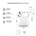 A2 Mini True Wireless Bluetooth 5.0 Headset 3D Stereo In-Ear Earbuds with Graphene Composite Diaphragm - Al-Raheem Imports