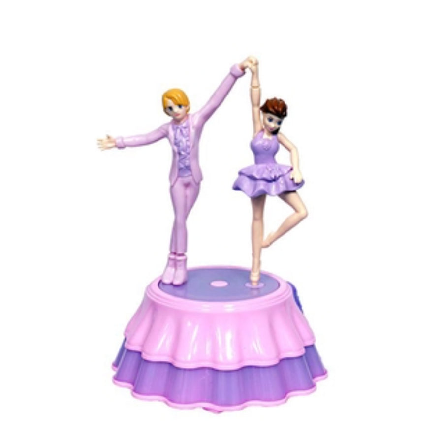 Dancing Ballroom Rotating Doll Toy with Music Sound and Light Effects for Kids 3+ Years Purple