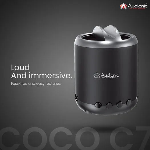 Audionic Coco C7 Portable Wireless Bluetooth Speaker Black