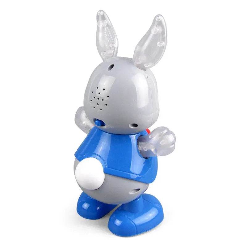 Electric Dancing Rabbit Toy with Music, Lighting, and Flashing Effects Educational Electronic Walking Robot for Kids - Al-Raheem Imports