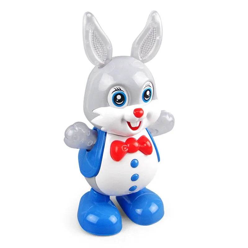 Electric Dancing Rabbit Toy with Music, Lighting, and Flashing Effects Educational Electronic Walking Robot for Kids - Al-Raheem Imports