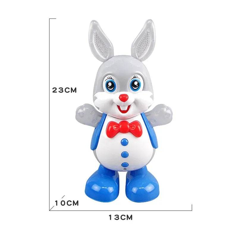 Electric Dancing Rabbit Toy with Music, Lighting, and Flashing Effects Educational Electronic Walking Robot for Kids - Al-Raheem Imports