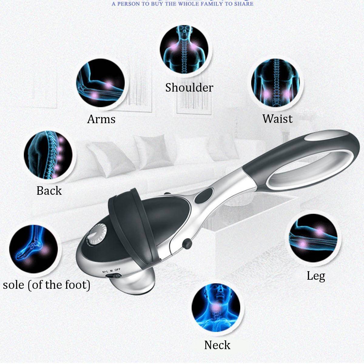 Electric Infrared Handheld Body Massager for Neck, Back & Shoulder Pain Relief - Al-Raheem Imports