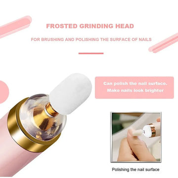 5 In 1 Electric Nail Drill Manicure Set Portable Rechargeable Nail File Polisher Grinder with LED Light 200mAh Battery