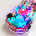 Electric Universal Gear Mechanical Concept Colorful Light Music Transparent Toy Car - Al-Raheem Imports