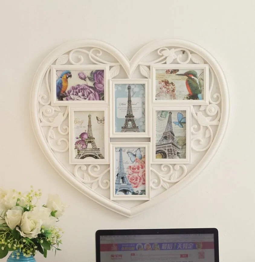 6-Piece Creative Photo Frame Combination Family Photo Hanging Wall Frames