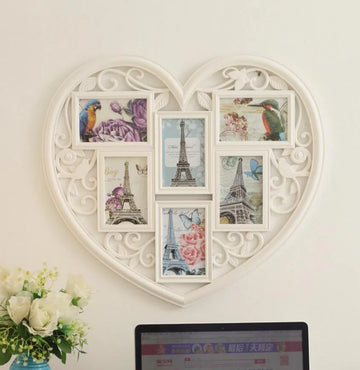 6-Piece Creative Photo Frame Combination Family Photo Hanging Wall Frames
