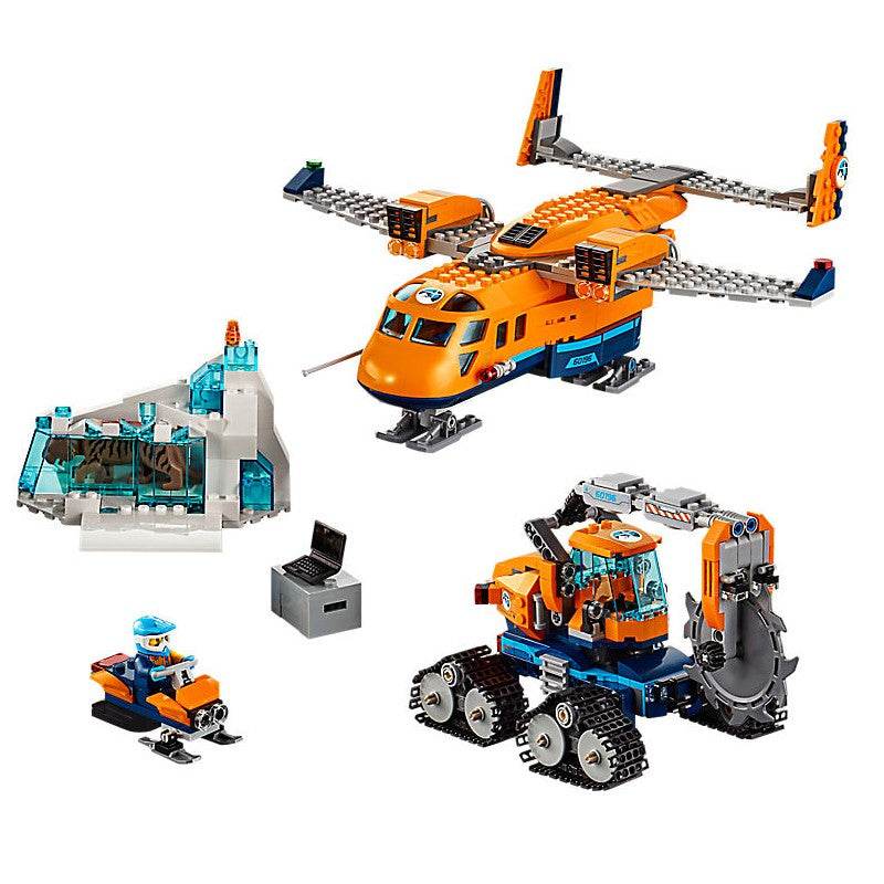 Lepin 02112 City Series Arctic Supply Plane Building Blocks Set with 791 Pieces and 4 Minifigures - Al-Raheem Imports