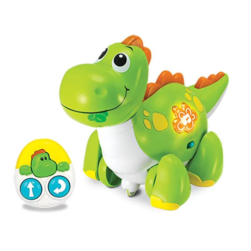 Walk With Me Dinoboo Remote Control Walking Dinosaur Toy with Sound Music and Light for Toddlers