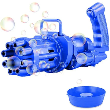 Gatling Electric Bubble Gun Toy with Bubble Solution for Kids