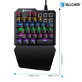 Sades TS-35 One Handed 35 Keys Mechanical RGB Gaming Keyboard with LED Backlit - Al-Raheem Imports