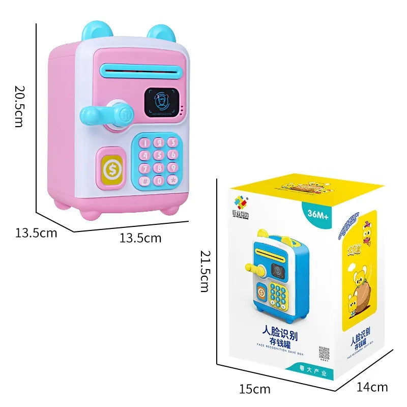 Face Recognition Electronic Money Safe Box for Kids Password Money Bank