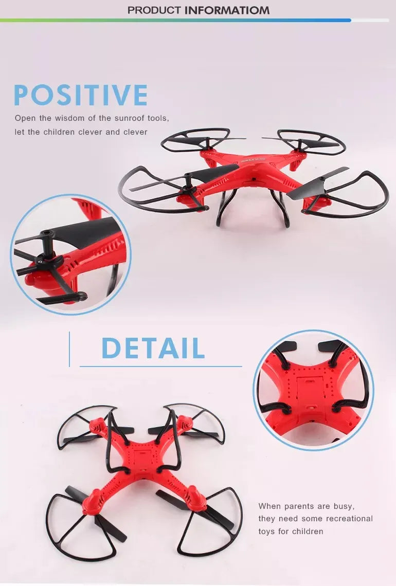 MUYS Tracker Headless Drone 2.4G 6-Axis Quadcopter with Remote Controller and LED Lights