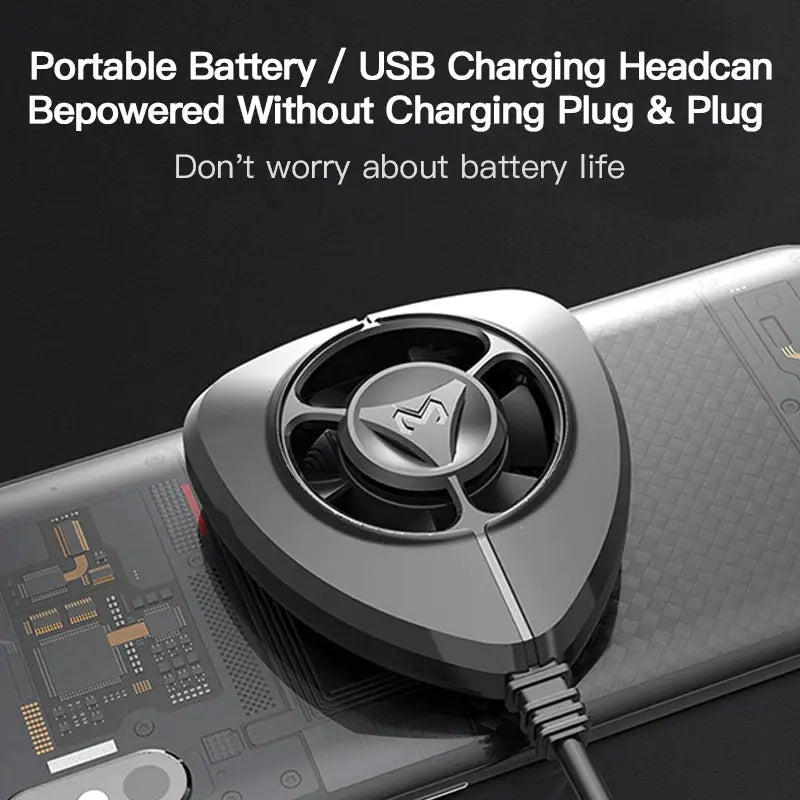 MEMO FL02 Mobile Phone Radiator Cold Wind Cooling Fan Handle for PUBG USB Powered Ultra-Quiet Fan
