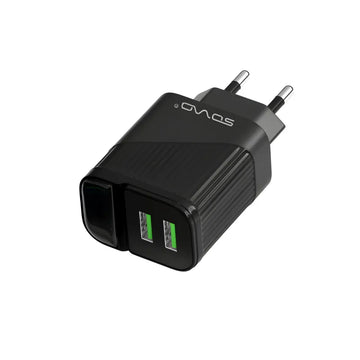 SOVO SE51 Formula Dual USB Wall Charger 2.4A Fast Charging Adapter with Smart IC 2 Port Quick Charger