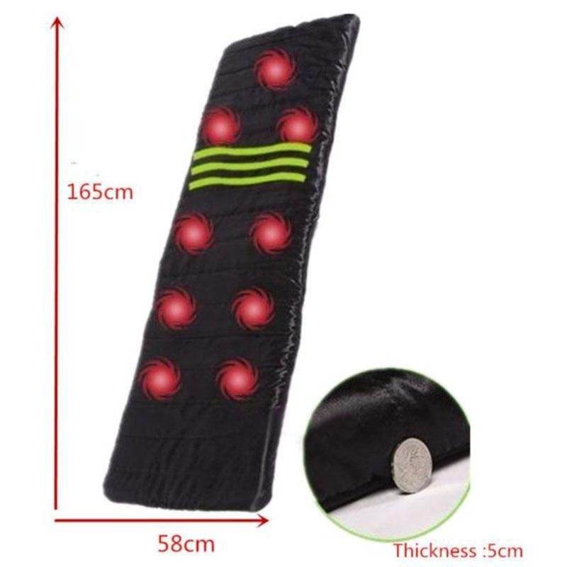 Full Body Tourmaline Massage Mattress 9 Heads Heating Vibrating Therapy 168cm - Al-Raheem Imports