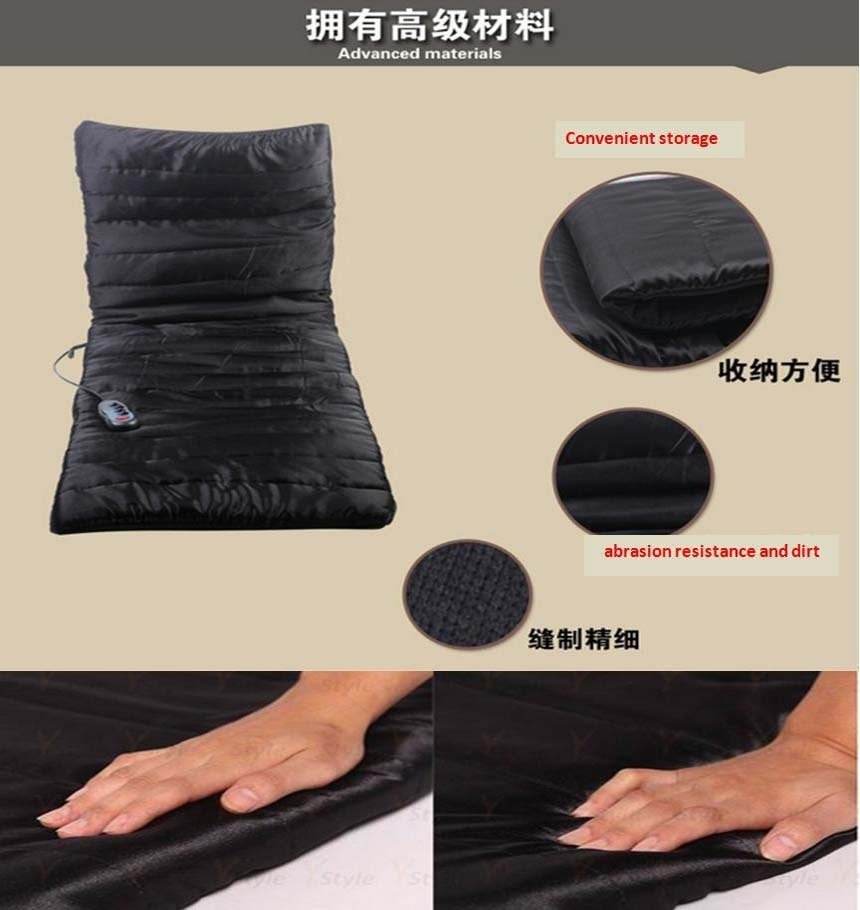Full Body Tourmaline Massage Mattress 9 Heads Heating Vibrating Therapy 168cm - Al-Raheem Imports