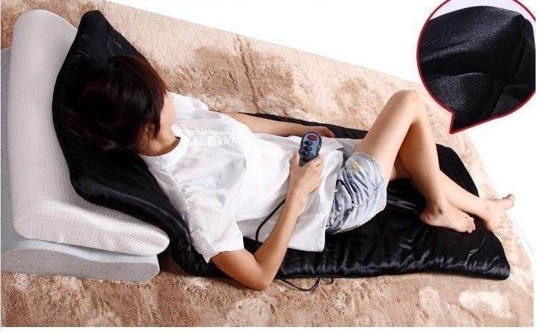 Full Body Tourmaline Massage Mattress 9 Heads Heating Vibrating Therapy 168cm - Al-Raheem Imports