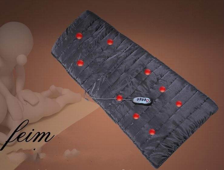 Full Body Tourmaline Massage Mattress 9 Heads Heating Vibrating Therapy 168cm - Al-Raheem Imports
