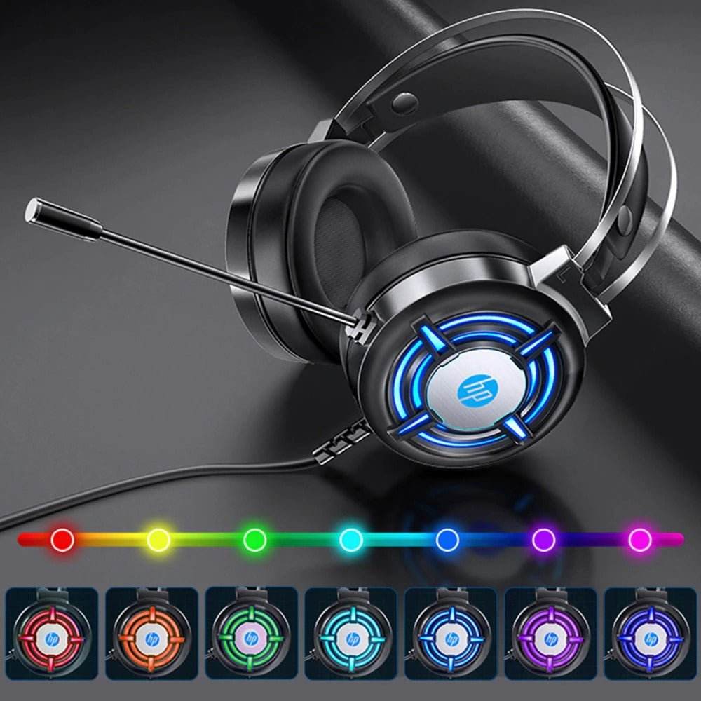 Gaming 7.1 Surround Stereo Headset Colorful Light Headphones Mic USB 3.5mm - Al-Raheem Imports