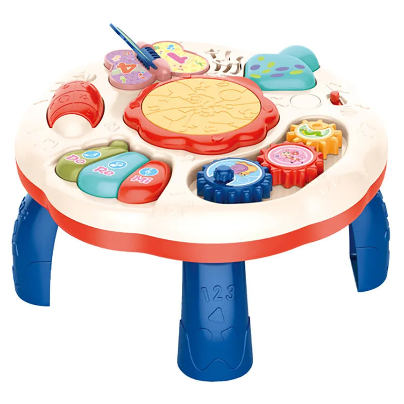 Music Study Desk Little Angel Baby Toys Activity Table | Early Learning Toy with Songs, Lights, and Shapes