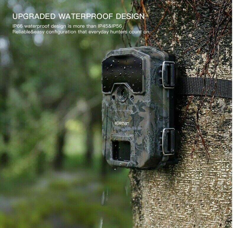 H55 16MP 1080p Night Vision Wildlife Trail Camera IP66 No Glow IR - Al-Raheem Imports