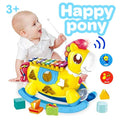 Happy Pony Musical Xylophone Toy with Lights & Geometric Shapes for Kids 3+ - Al-Raheem Imports