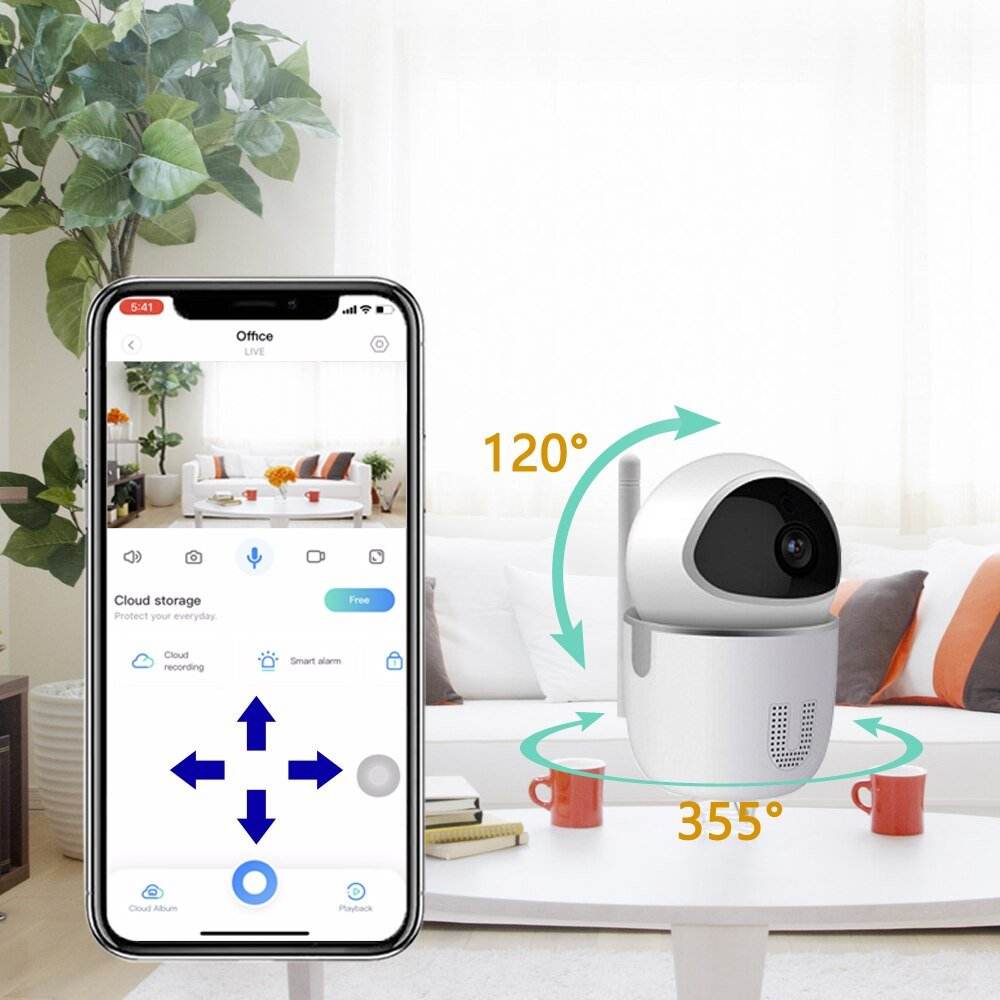 HD 1080P IP Cloud CCTV Camera with Smart Auto Tracking Wireless Home Security - Al-Raheem Imports