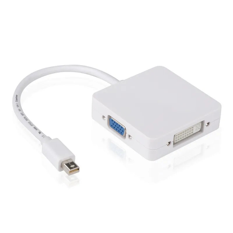 3-in-1 Mini DisplayPort to HDMI DVI VGA Adapter 15cm