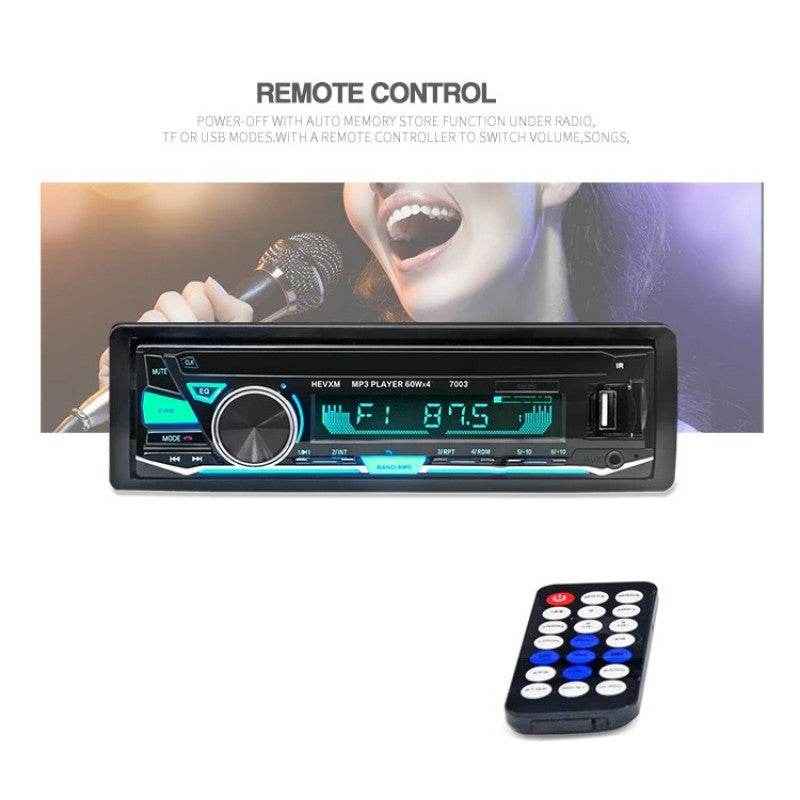 HEVXM Multifunction Car MP3 Radio Player With Color Lights MP3 Player FM Radio USB AUX Hands Free Calling - Al-Raheem Imports