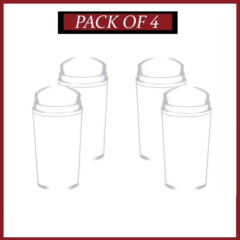 Pack of 4 Transparent Silicone Nail Art Stamper Tool French Nails Stamping Head Easy Transfer for Manicure