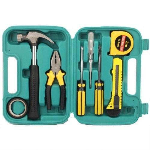 Home Hardware Electrician Repair Tool Set 9pcs Compact Manual Toolbox Kit - Al-Raheem Imports