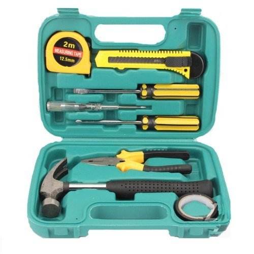 Home Hardware Electrician Repair Tool Set 9pcs Compact Manual Toolbox Kit - Al-Raheem Imports