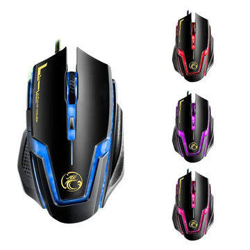 A9 Professional Wired Gaming Mouse 4000 DPI with RGB LED Lighting for PC and Laptop