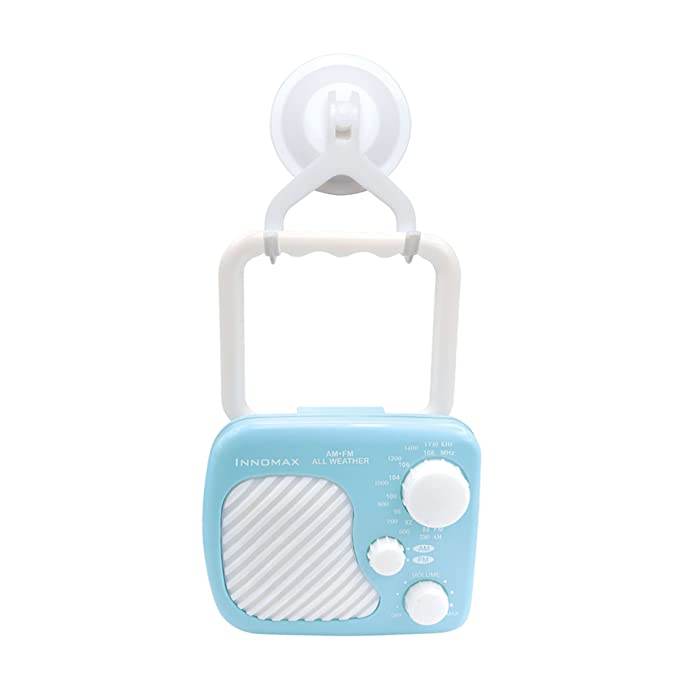 INNOMAX Splash Proof Shower Radio Speaker AM/FM Blue - Al-Raheem Imports